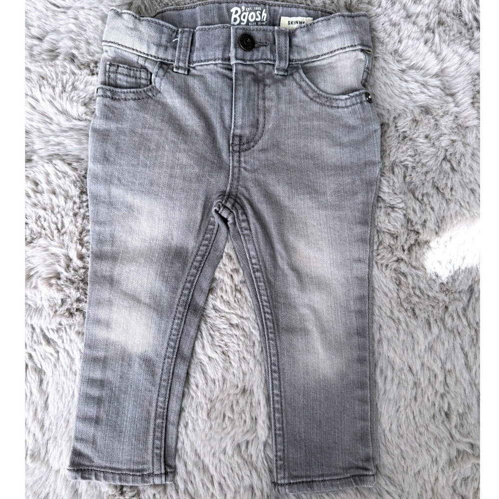 OshKosh Bgosh Kids Grey Skinny Jeans Size 12M Stretch Denim Pants 16667214